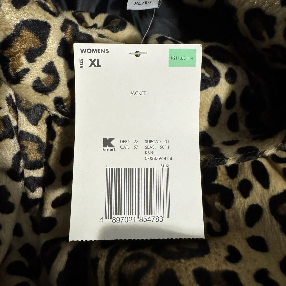 Vintage‎ Jaclyn Smith Leopard Print Woman's XL Swing Jacket NWT Deadstock 90's